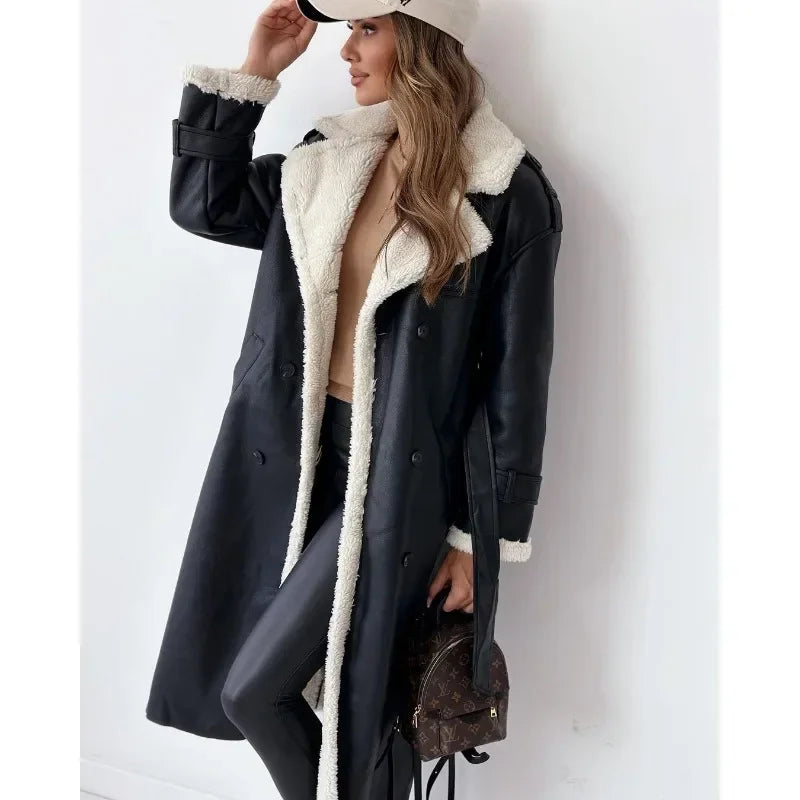 Tavendia™ | Teddy lining trench coat coat