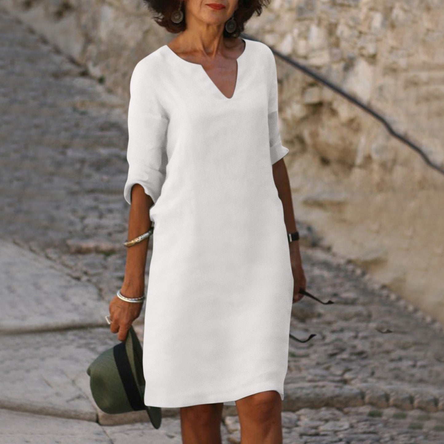 Embla™ | Elegant V-neck dress
