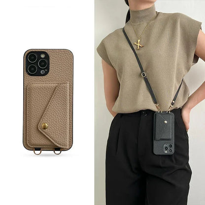 Strapo™ – The leather card holder with lanyard for your iPhone