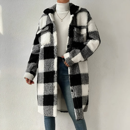 50% off | Estella™ - Long Checked Coat [Last Day Discount] 