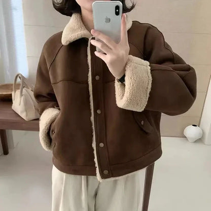 Serena™ | Women's short jacket, fashionable and chic, long sleeves, thick and warm 