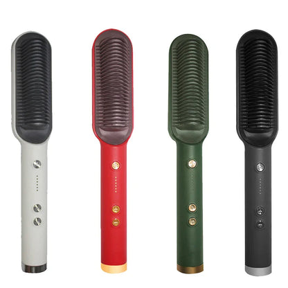 Rose™ | CeramicBrush Hair Straightener and Curling Brush 