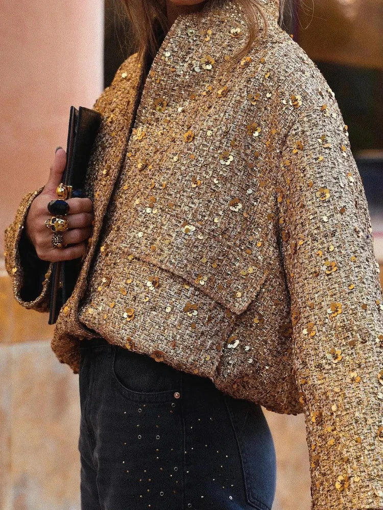 Snugglea™ | Sequin bomber jacket