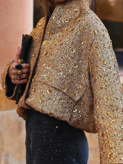 Snugglea™ | Sequin bomber jacket