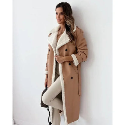 Tavendia™ | Teddy lining trench coat coat