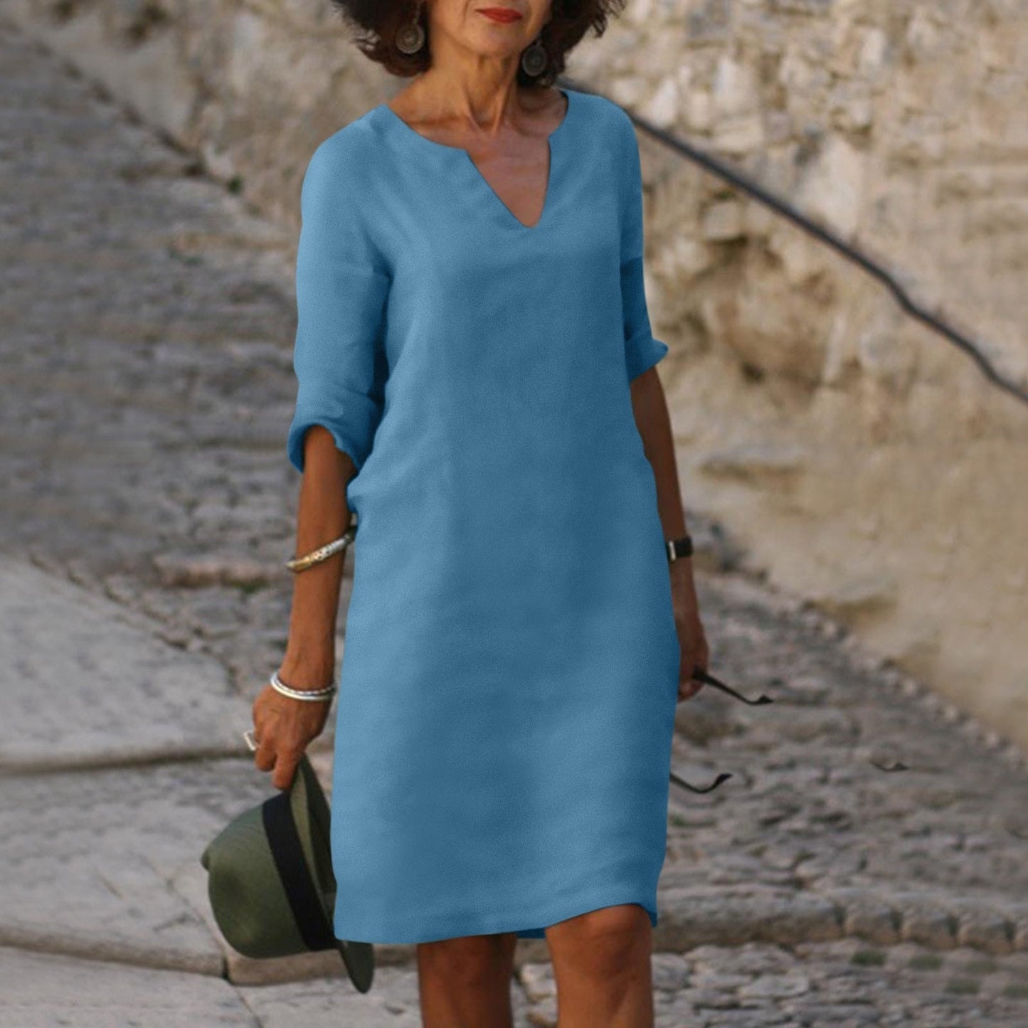 Embla™ | Elegant V-neck dress