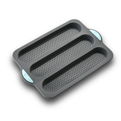CrustyBake™ | Non-stick silicone baguette baking pan