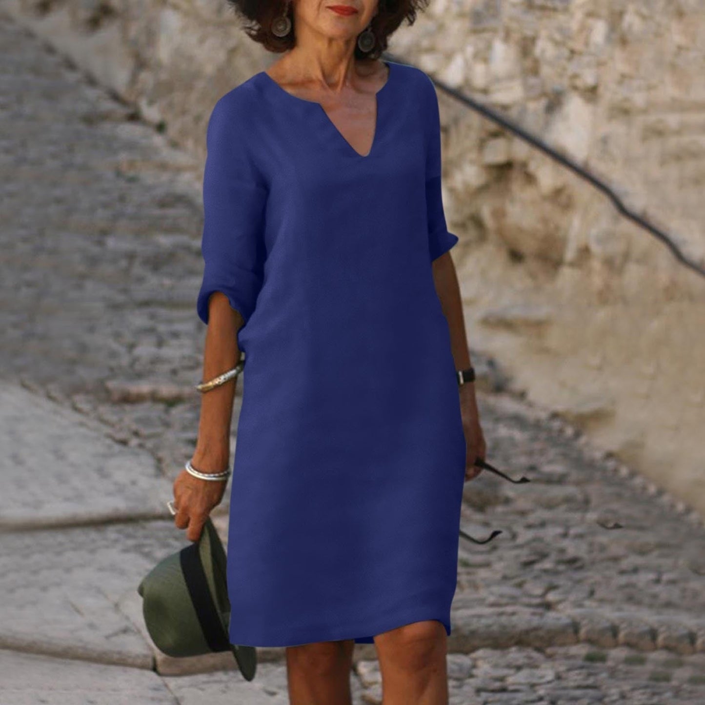 Embla™ | Elegant V-neck dress