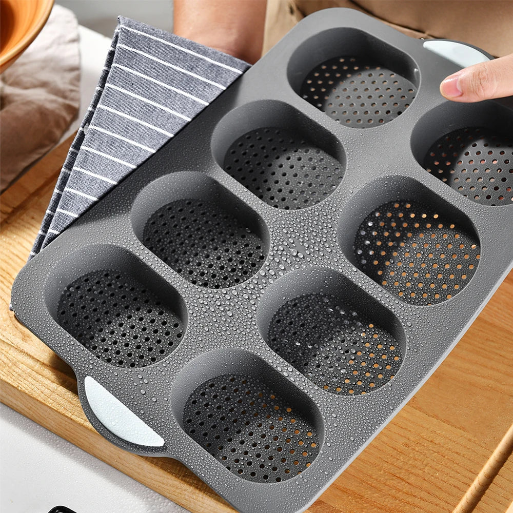 CrustyBake™ | Non-stick silicone baguette baking pan