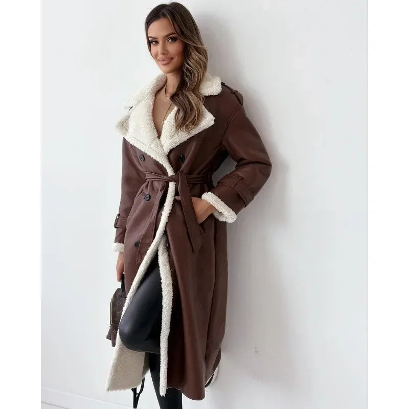 Tavendia™ | Teddy lining trench coat coat