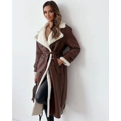Tavendia™ | Teddy lining trench coat coat