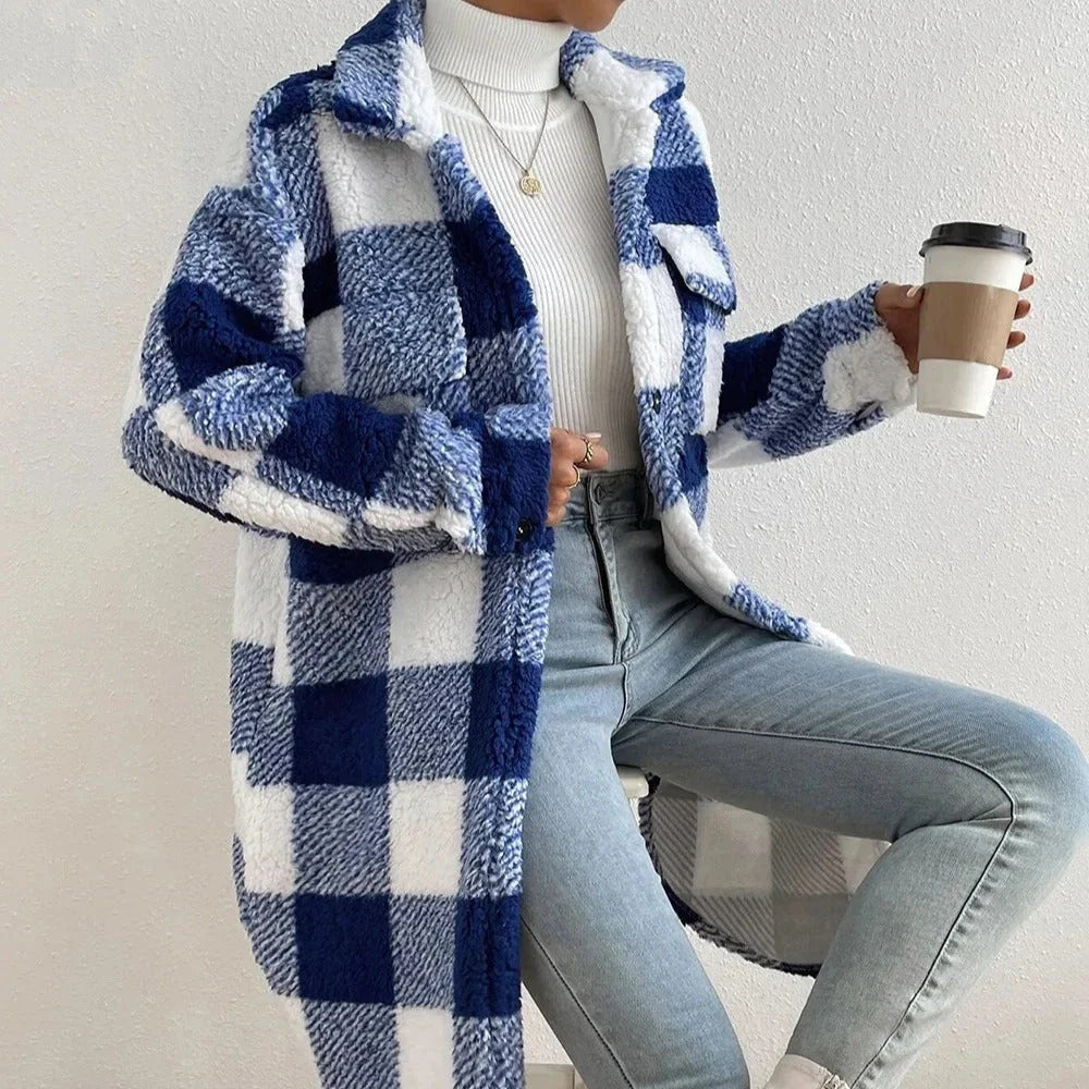 50% off | Estella™ - Long Checked Coat [Last Day Discount] 