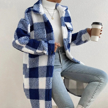 50% off | Estella™ - Long Checked Coat [Last Day Discount] 