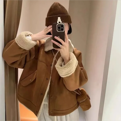 Serena™ | Women's short jacket, fashionable and chic, long sleeves, thick and warm 