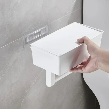 Rolluxe™ – 2-in-1 toilet paper holder with storage box