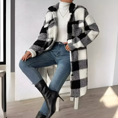 50% off | Estella™ - Long Checked Coat [Last Day Discount] 