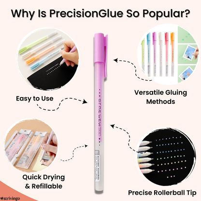 GluePen™ | Precision Glue Refillable Roller Tip Glue Pens