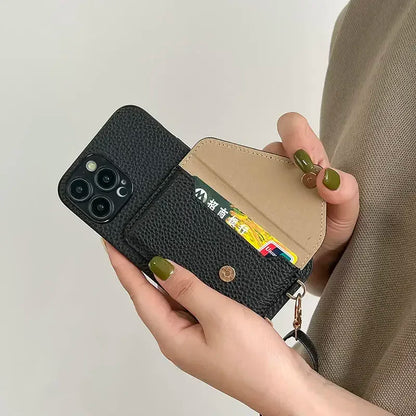 Strapo™ – The leather card holder with lanyard for your iPhone