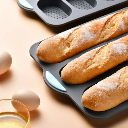 CrustyBake™ | Non-stick silicone baguette baking pan