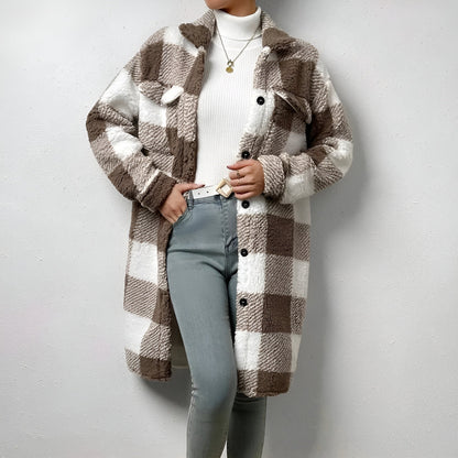 50% off | Estella™ - Long Checked Coat [Last Day Discount] 