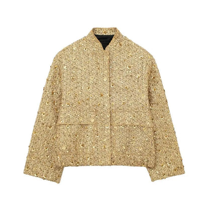 Snugglea™ | Sequin bomber jacket