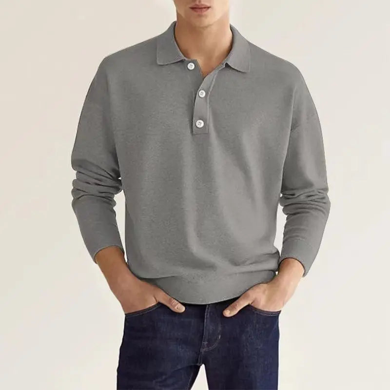Luca™ | Men's long-sleeved cotton polo shirt – Fall 2024 