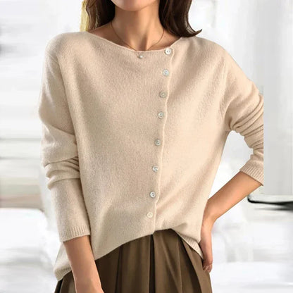 Couture™ Chic sweater with fashionable button closure 