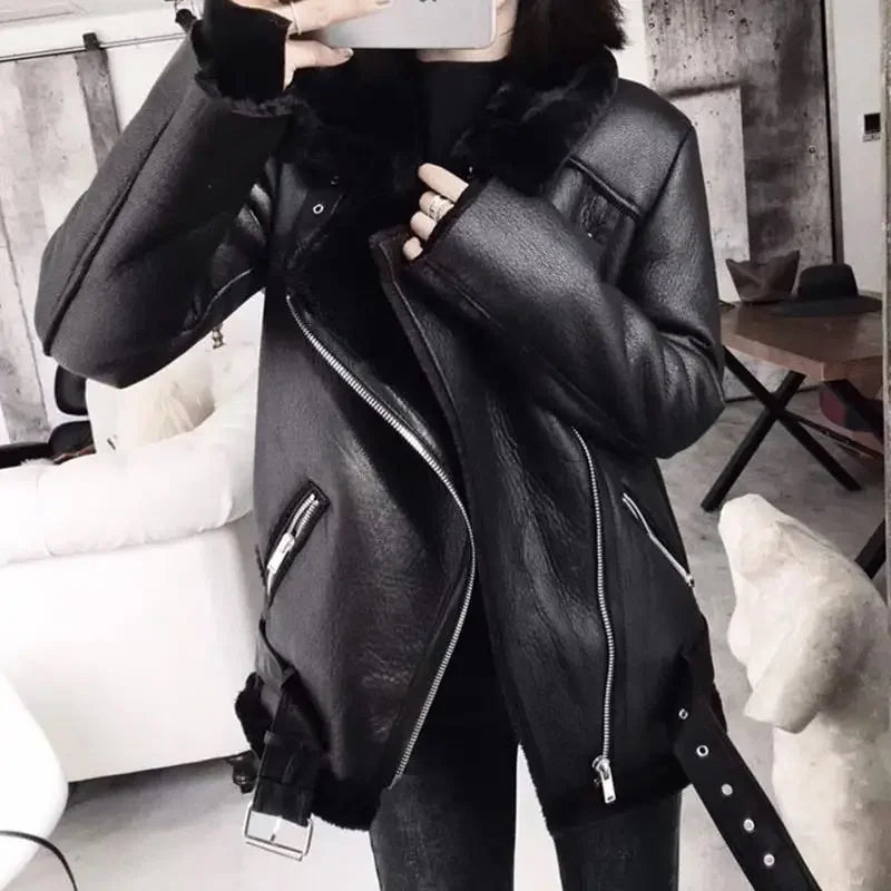 50% off | Emma™ | Thick faux leather jacket