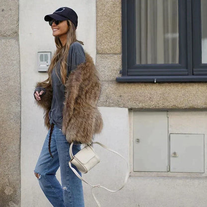 50% off | Florence™ - Women's Fashionable Plush Fur Coat [Last Day Discount]