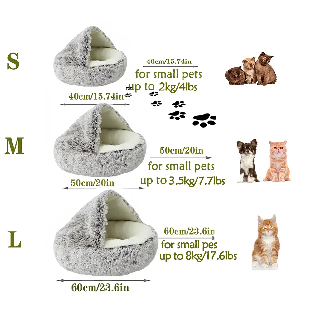 Kuscheliges Plüschbett für Hunde & Katzen