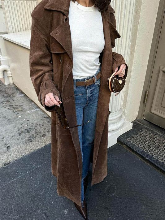 Frejas™ | Mocha Trench Coat - Imitation Mocha