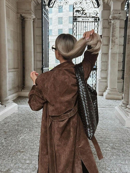 Frejas™ | Mocha Trench Coat - Imitation Mocha