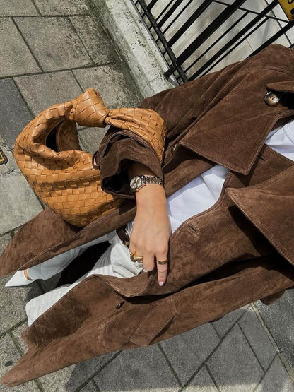 Frejas™ | Mocha Trench Coat - Imitation Mocha