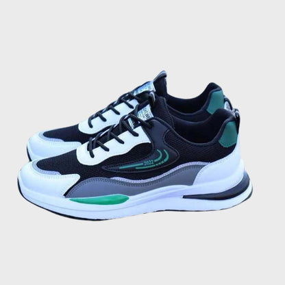 NetzRunner™ | Limited Edition Black White Green Mesh Trainers