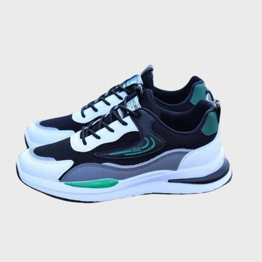 NetzRunner™ | Limited Edition Black White Green Mesh Trainers