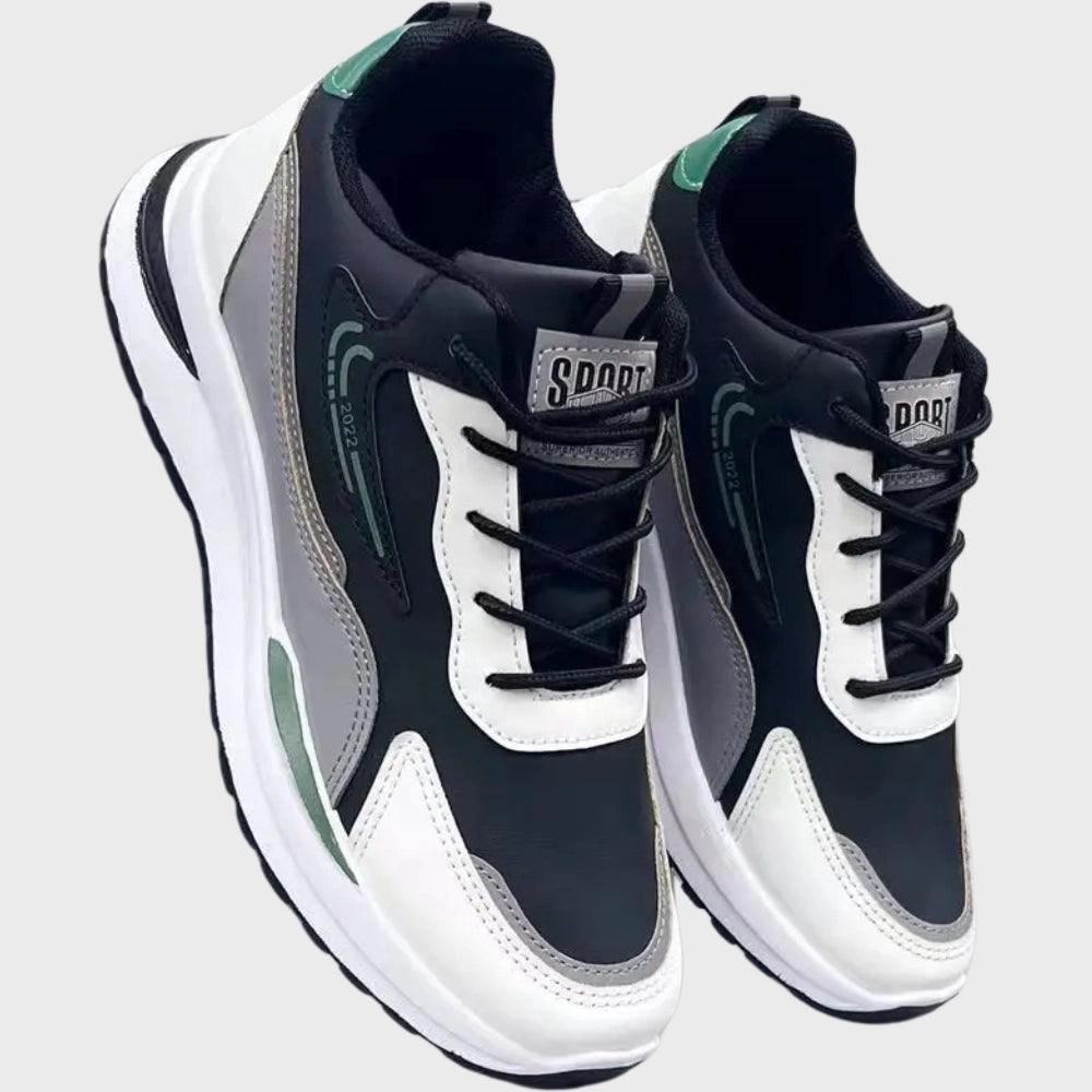 NetzRunner™ | Limited Edition Black White Green Mesh Trainers