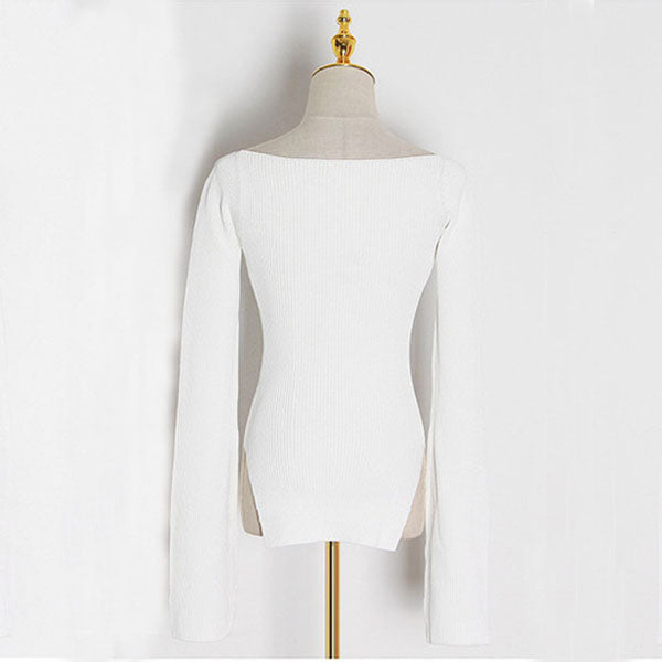 Ayesha™ | Loose-knit V-neck sweater