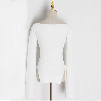 Ayesha™ | Loose-knit V-neck sweater