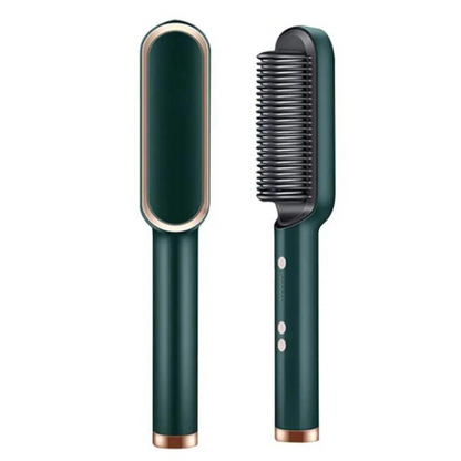 Rose™ | CeramicBrush Hair Straightener and Curling Brush 