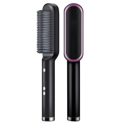 Rose™ | CeramicBrush Hair Straightener and Curling Brush 