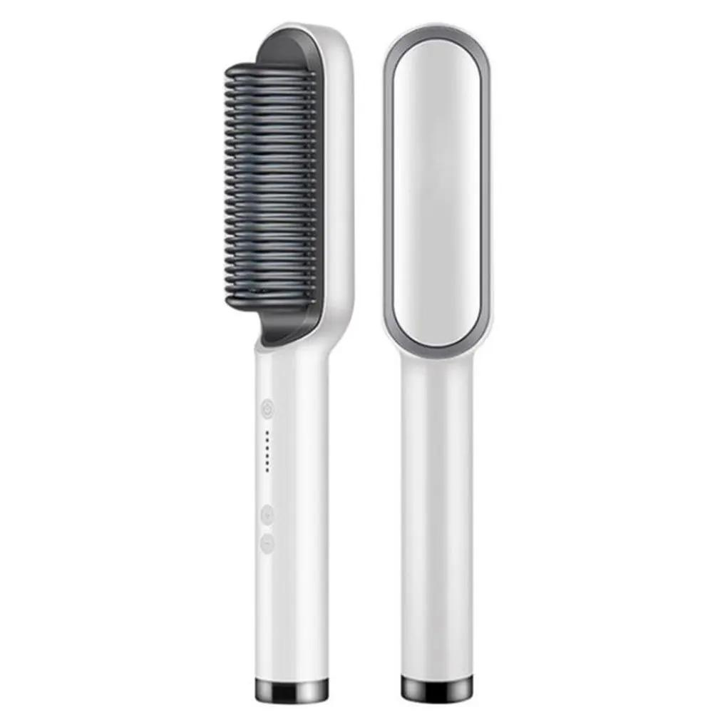 Rose™ | CeramicBrush Hair Straightener and Curling Brush 