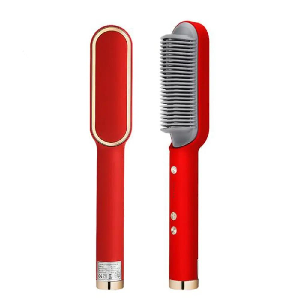 Rose™ | CeramicBrush Hair Straightener and Curling Brush 