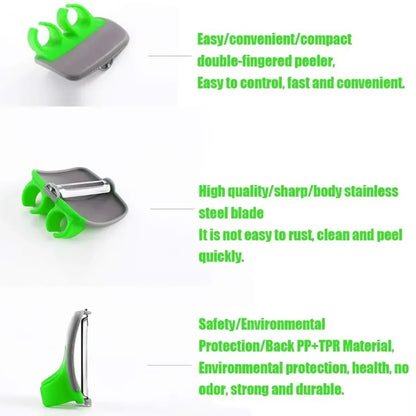 PeelRing™ | Finger Vegetable Peeler Set