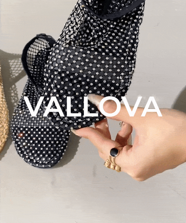 Vallova™ | Glittering Mesh Chain Sandals