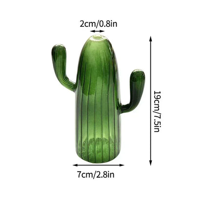 Fungglass™ | Cactus &amp; Mushroom Transparent Glass Vases