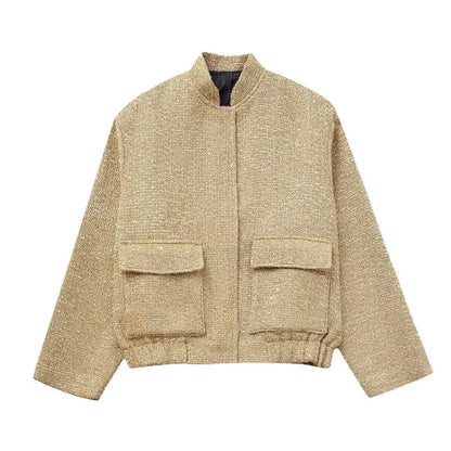 Snugglea™ | Sequin bomber jacket