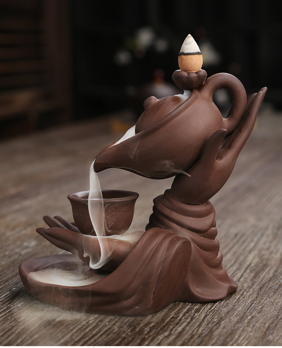 Zen-inspirierte keramische Teekanne für Entspannung und Aromatherapie