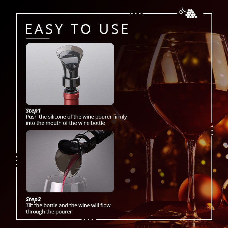 VinoSeal™ - 2-in-1 Rotweinverschluss und Ausgießer