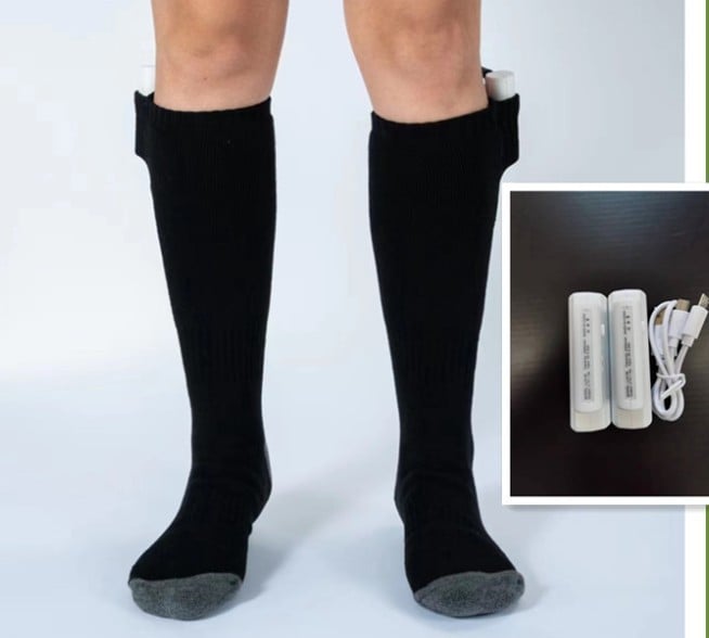 Nolan™ - Wiederaufladbare beheizbare Socken für ganztägige Wärme