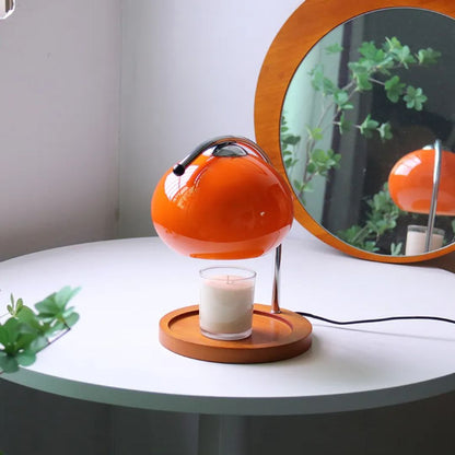 Vintage Glas-Tischlampe mit elegantem Retro-Design